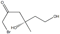 (4S)-4,6-Dihydroxy-4-methyl-1-bromo-2-hexanone Struktur