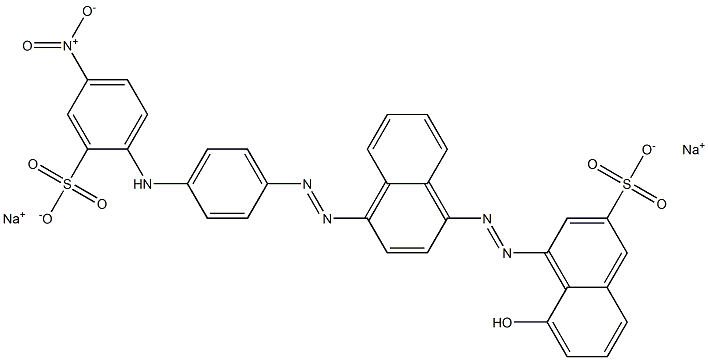 1-[[4-[[4-[(4-Nitro-2-sulfophenyl)amino]phenyl]azo]-1-naphtyl]azo]-8-hydroxy-3-naphthalenesulfonic acid disodium salt Struktur