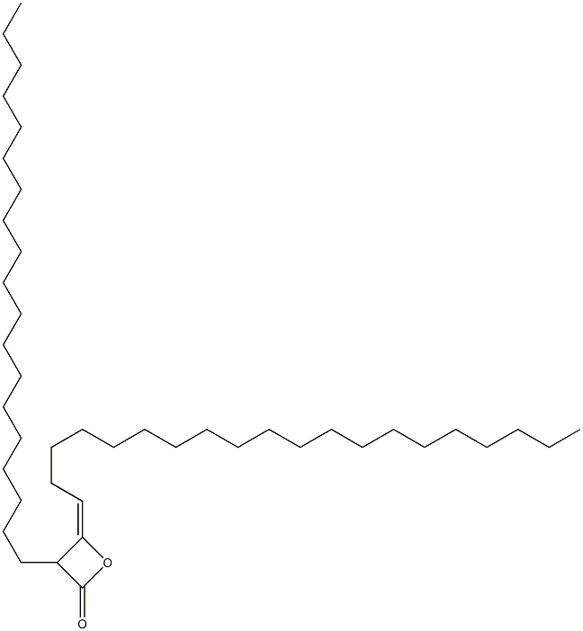 3-Nonadecyl-4-(icosan-1-ylidene)oxetan-2-one Struktur