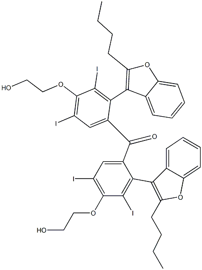 (2-Butylbenzofuran-3-yl)[3,5-diiodo-4-(2-hydroxyethoxy)phenyl] ketone Struktur