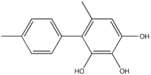 4-(4-Methylphenyl)-5-methylbenzene-1,2,3-triol Struktur