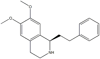 (1R)-1,2,3,4-Tetrahydro-6,7-dimethoxy-1-[2-(phenyl)ethyl]isoquinoline Struktur