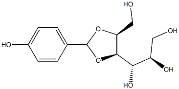 4-O,5-O-(4-Hydroxybenzylidene)-L-glucitol Struktur