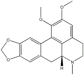 (6aR)-5,6,6a,7-Tetrahydro-1,2-dimethoxy-6-methyl-4H-benzo[de][1,3]benzodioxolo[5,6-g]quinoline Struktur