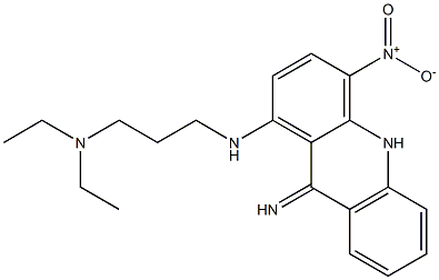 9,10-Dihydro-9-imino-4-nitro-N-[3-(diethylamino)propyl]acridin-1-amine Struktur