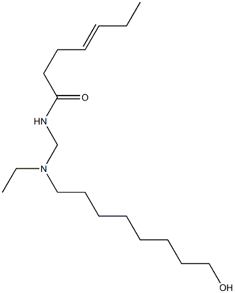 N-[[N-Ethyl-N-(8-hydroxyoctyl)amino]methyl]-4-heptenamide Struktur