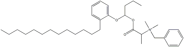 N,N-Dimethyl-N-benzyl-N-[1-[[1-(2-tridecylphenyloxy)butyl]oxycarbonyl]ethyl]aminium Struktur