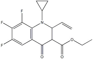 1-Cyclopropyl-6,7,8-trifluoro-1,2,3,4-tetrahydro-2-vinyl-4-oxoquinoline-3-carboxylic acid ethyl ester Struktur