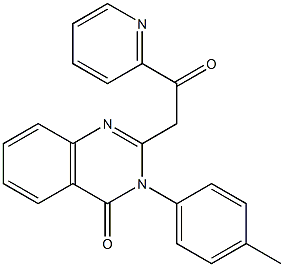 3-(4-Methylphenyl)-2-(2-pyridinylcarbonylmethyl)quinazolin-4(3H)-one Struktur