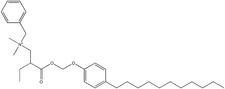 N,N-Dimethyl-N-benzyl-N-[2-[[(4-undecylphenyloxy)methyl]oxycarbonyl]butyl]aminium Struktur