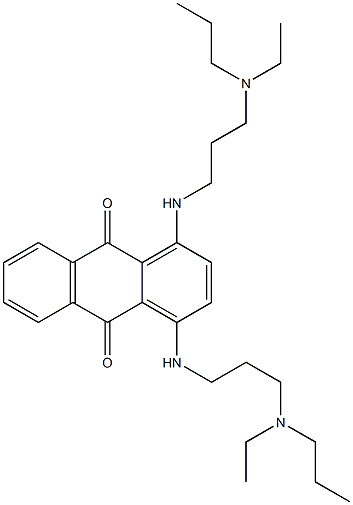 1,4-Bis[3-(diethylmethylaminio)propylamino]anthraquinone Struktur