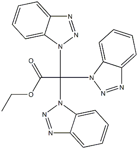 Tris(1H-benzotriazol-1-yl)acetic acid ethyl ester Struktur