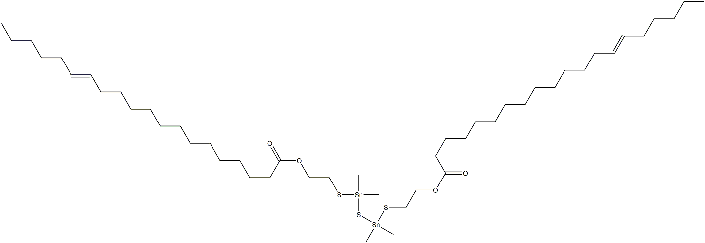 Bis[dimethyl[[2-(13-nonadecenylcarbonyloxy)ethyl]thio]stannyl] sulfide Struktur