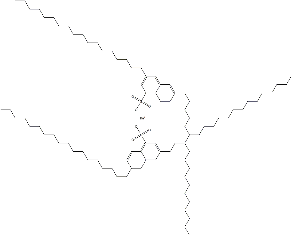 Bis(3,6-dioctadecyl-1-naphthalenesulfonic acid)barium salt Struktur