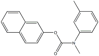 N-Methyl-N-(3-methylphenyl)carbamic acid 2-naphtyl ester Struktur