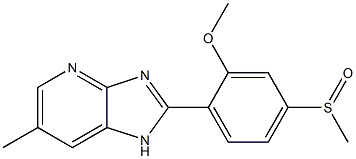 6-Methyl-2-(2-methoxy-4-methylsulfinylphenyl)-1H-imidazo[4,5-b]pyridine Struktur