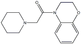 4-Piperidinoacetyl-3,4-dihydro-2H-1,4-benzoxazine Struktur