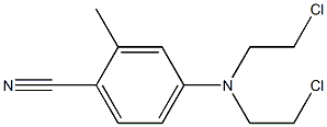 4-[Bis(2-chloroethyl)amino]-o-tolunitrile Struktur