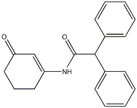 3-(Diphenylacetylamino)-2-cyclohexen-1-one Struktur