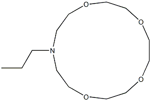 13-Propyl-1,4,7,10-tetraoxa-13-azacyclopentadecane Struktur