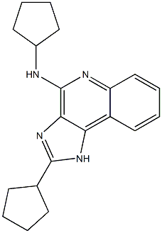 2-Cyclopentyl-4-cyclopentylamino-1H-imidazo[4,5-c]quinoline Struktur