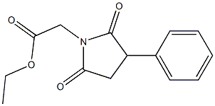 3-Phenyl-2,5-dioxo-1-pyrrolidineacetic acid ethyl ester Struktur