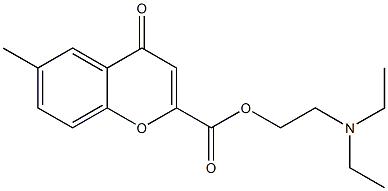 6-Methyl-4-oxo-4H-1-benzopyran-2-carboxylic acid [2-(diethylamino)ethyl] ester Struktur