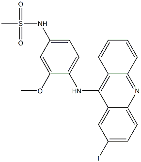 N-[4-[(2-Iodo-9-acridinyl)amino]-3-methoxyphenyl]methanesulfonamide Struktur