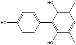 3,5-Dimethyl-1,1'-biphenyl-2,4',6-triol Struktur