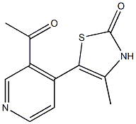 4-Methyl-5-(3-acetyl-4-pyridyl)thiazol-2(3H)-one Struktur