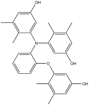 N,N-Bis(5-hydroxy-2,3-dimethylphenyl)-2-(5-hydroxy-2,3-dimethylphenoxy)benzenamine Struktur