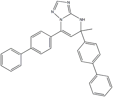 4,5-Dihydro-5-methyl-5,7-bis(1,1'-biphenyl-4-yl)[1,2,4]triazolo[1,5-a]pyrimidine Struktur