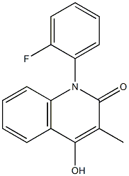 1-(2-Fluorophenyl)-3-methyl-4-hydroxy-2(1H)-quinolone Struktur