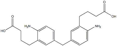 5,5'-Methylenebis(2-aminobenzenebutyric acid) Struktur