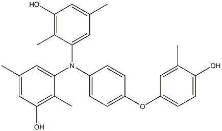 N,N-Bis(3-hydroxy-2,5-dimethylphenyl)-4-(4-hydroxy-3-methylphenoxy)benzenamine Struktur