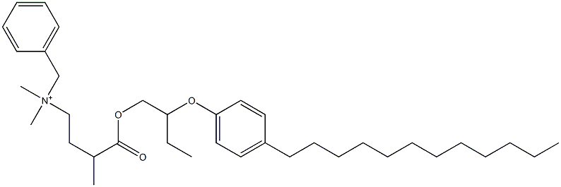 N,N-Dimethyl-N-benzyl-N-[3-[[2-(4-dodecylphenyloxy)butyl]oxycarbonyl]butyl]aminium Struktur