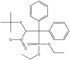 1,1-Diphenyl-2-(tert-butylthio)-2-nitroethylphosphonic acid diethyl ester Struktur