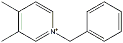 3,4-Dimethyl-1-(phenylmethyl)pyridinium Struktur