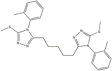 5,5'-(1,5-Pentanediyl)bis[4-(2-methylphenyl)-3-methylthio-4H-1,2,4-triazole] Struktur