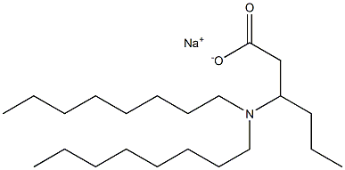 3-(Dioctylamino)hexanoic acid sodium salt Struktur