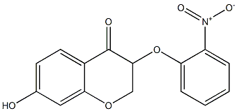 3-(2-Nitrophenoxy)-7-hydroxy-2H-1-benzopyran-4(3H)-one Struktur