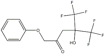 5,5,5-Trifluoro-4-(trifluoromethyl)-4-hydroxy-1-phenoxy-2-pentanone Struktur