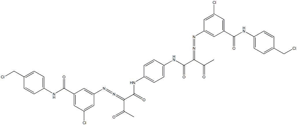 3,3'-[1,4-Phenylenebis[iminocarbonyl(acetylmethylene)azo]]bis[N-[4-(chloromethyl)phenyl]-5-chlorobenzamide] Struktur