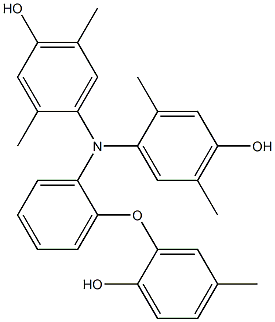 N,N-Bis(4-hydroxy-2,5-dimethylphenyl)-2-(2-hydroxy-5-methylphenoxy)benzenamine Struktur