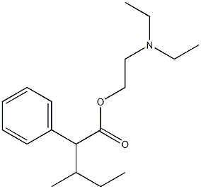 3-Methyl-2-phenylvaleric acid 2-(diethylamino)ethyl ester Struktur