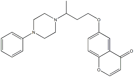 6-[3-[4-Phenyl-1-piperazinyl]butoxy]-4H-1-benzopyran-4-one Struktur