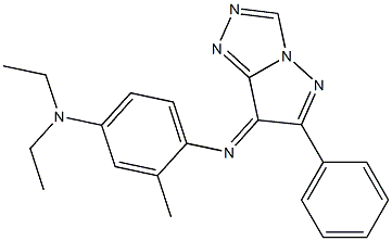 (7Z)-7-[[2-Methyl-4-(diethylamino)phenyl]imino]-6-phenyl-7H-pyrazolo[5,1-c]-1,2,4-triazole Struktur