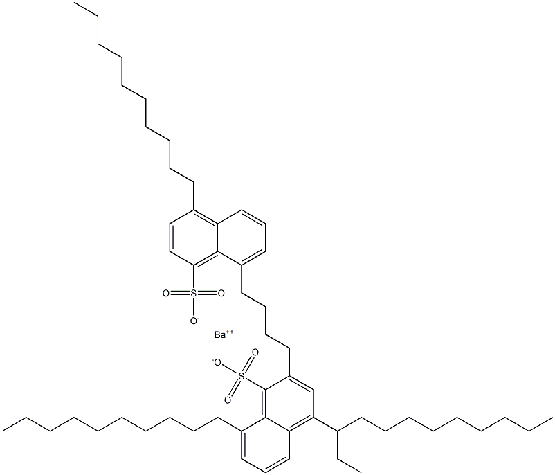 Bis(4,8-didecyl-1-naphthalenesulfonic acid)barium salt Struktur