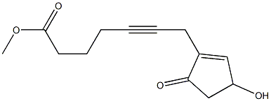 7-[(Z)-3-Hydroxy-5-oxo-1-cyclopenten-1-yl]-5-heptynoic acid methyl ester Struktur