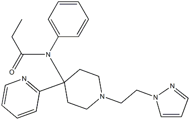 N-(Phenyl)-N-[1-(2-(1H-pyrazol-1-yl)ethyl)-4-(2-pyridinyl)piperidin-4-yl]propanamide Struktur